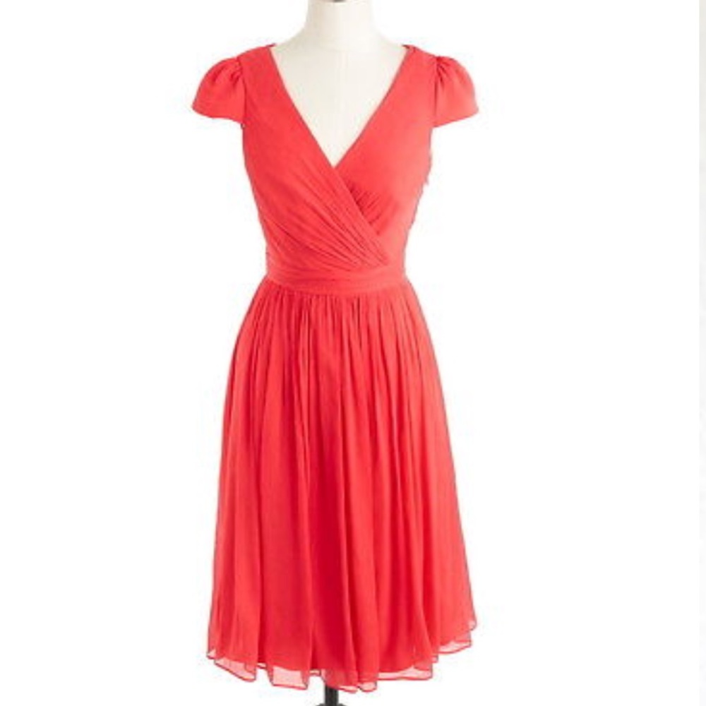 JCrew Mirabelle dress in Silk Chiffon size 4 NWT